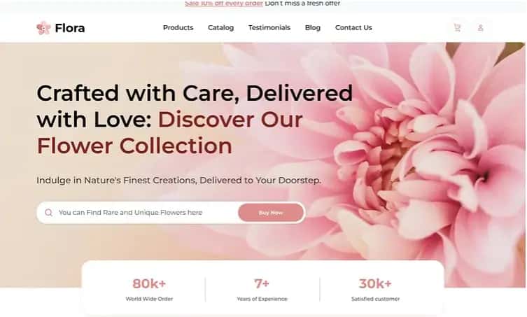 Flora: A Digital Bloom for Flower Enthusiasts Platform Screenshot
