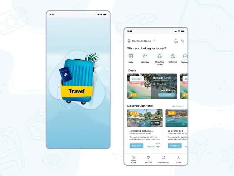 Sleek Travel App UI – Explore the World Seamlessly Platform Screenshot